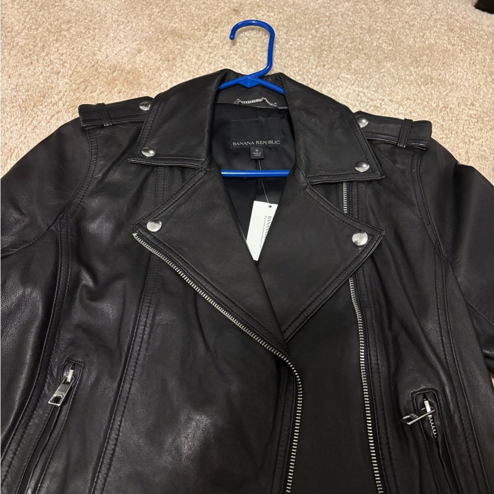 Banana Republic Black Leather Jacket